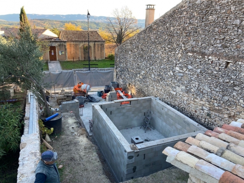 Extension d'habitation et terrassement pour piscine à Saint-Saturnin-Lès-Apt, Saint-Saturnin-lès-Apt, Poncet Travaux Verts