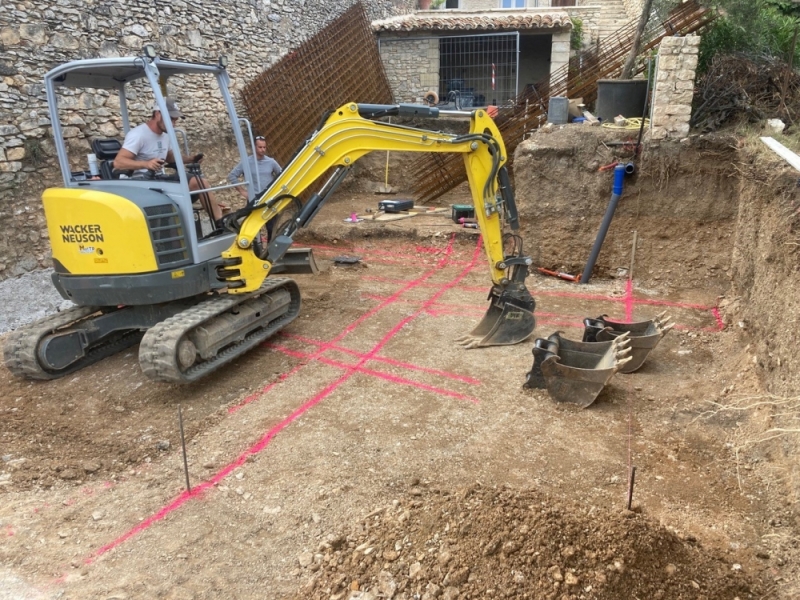 Extension d'habitation et terrassement pour piscine à Saint-Saturnin-Lès-Apt, Saint-Saturnin-lès-Apt, Poncet Travaux Verts