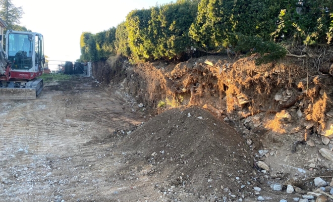 Réalisation d'un enrochement de soutènement, Saint-Saturnin-lès-Apt, Poncet Travaux Verts