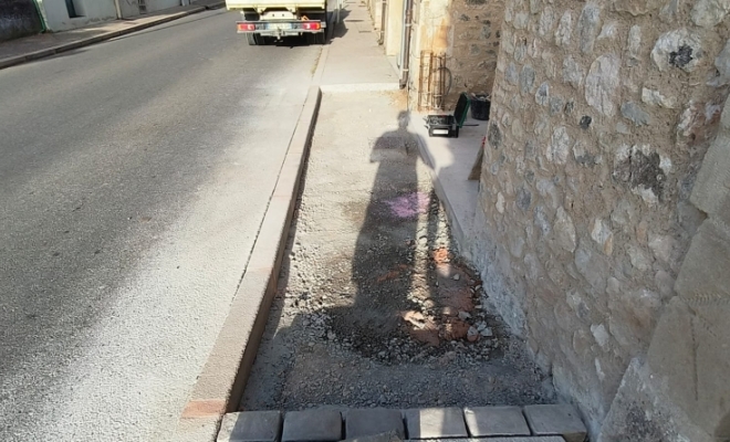 Remise en Etat accès trottoir St Saturnin les Apt, Saint-Saturnin-lès-Apt, Poncet Travaux Verts