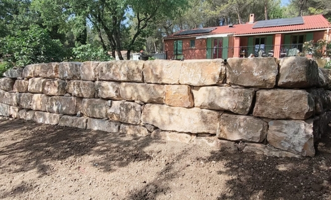 Reprise Mur de soutènement Gargas, Saint-Saturnin-lès-Apt, Poncet Travaux Verts